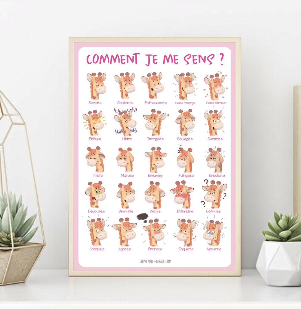 Poster 25 Émotions Apprentie Girafe