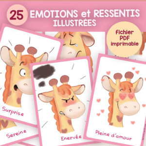 25 cartes Émotions à imprimer Apprentie Girafe