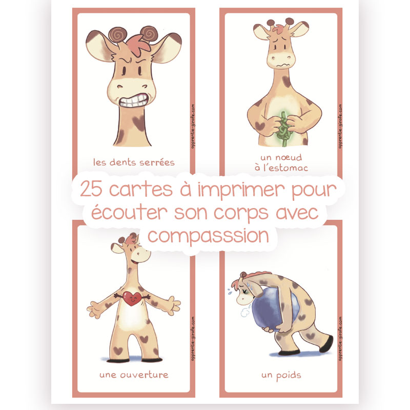 25 cartes Sensations Corporelles à imprimer Apprentie Girafe
