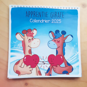 couverture du calendrier apprentie girafe 2025